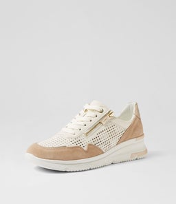 NEAPEL 11 AR SAND PLATINUM LEATHER SUEDE