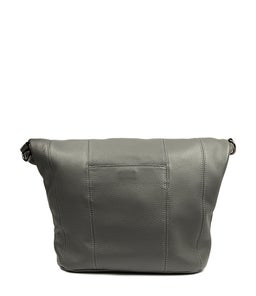 SOME SECRET PLACE BAG GREY LEATHER
