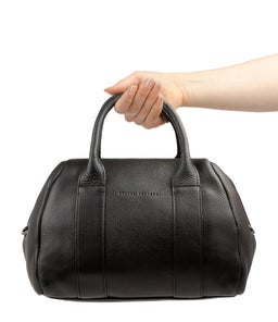 AS SHE PLEASES AX BLACK LEATHER