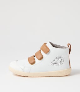 KP HI COURT BQ WHITE CARAMEL LEATHER