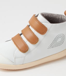 KP HI COURT BQ WHITE CARAMEL LEATHER