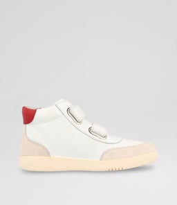 KP CHAMP HIGH BQ CHALK RADIANT RED LEATHER