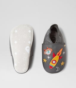 SS COSMIC ROCKET BQ CHARCOAL LEATHER