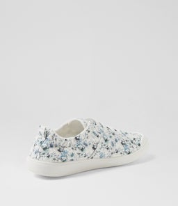 VEX BW WHITE BLUE FLORAL CANVAS