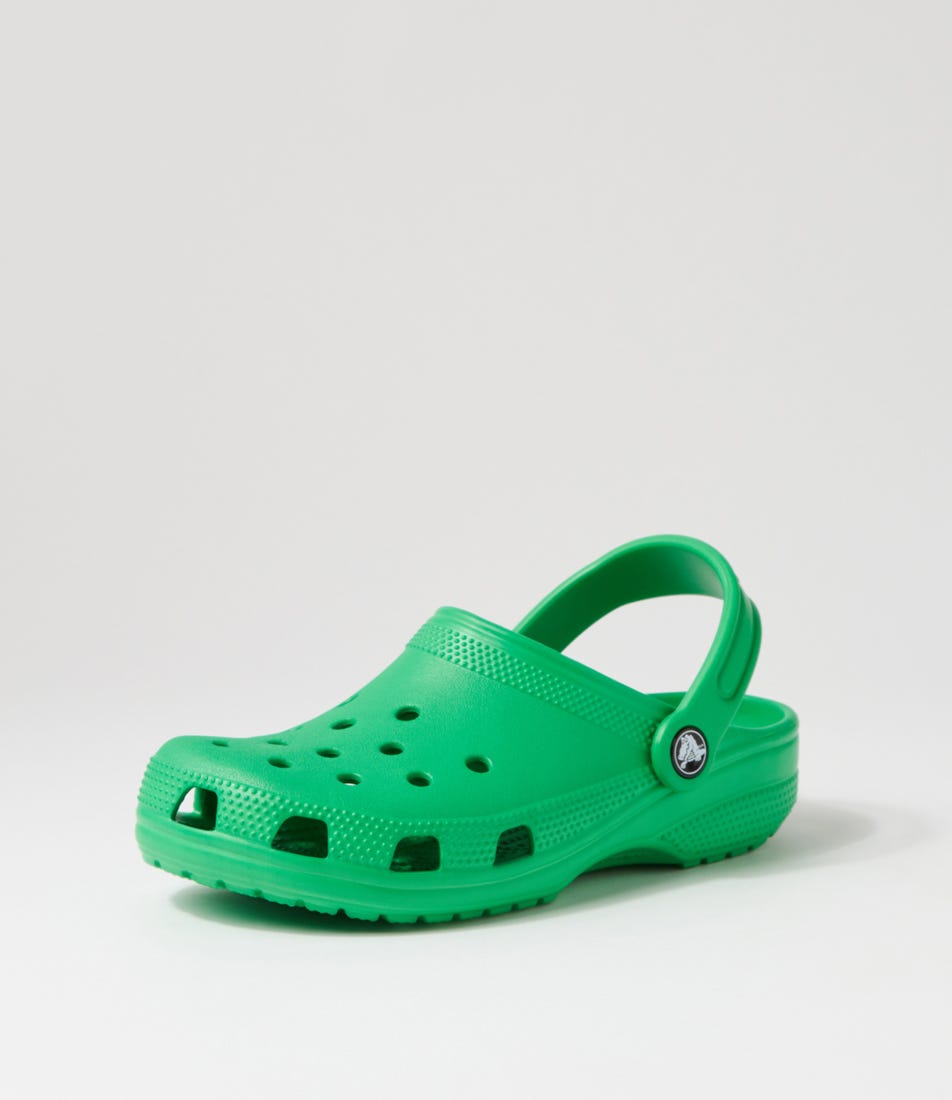 Classic M Grass Green Croslite Clogs by Crocs Shop Online at