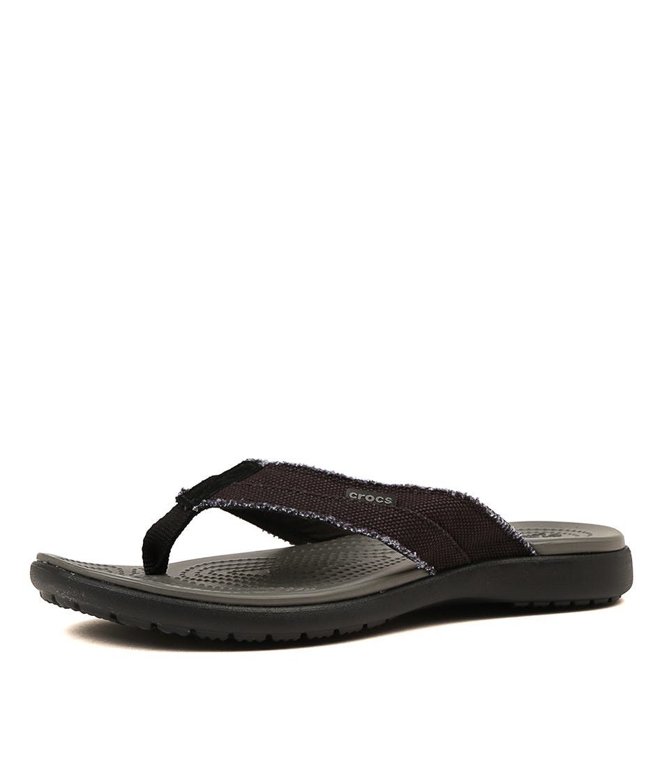 Crocs santa cruz canvas flip hotsell