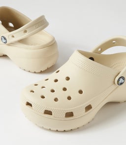 CLASSIC PLATFORM CLOG W CC BONE CROSLITE
