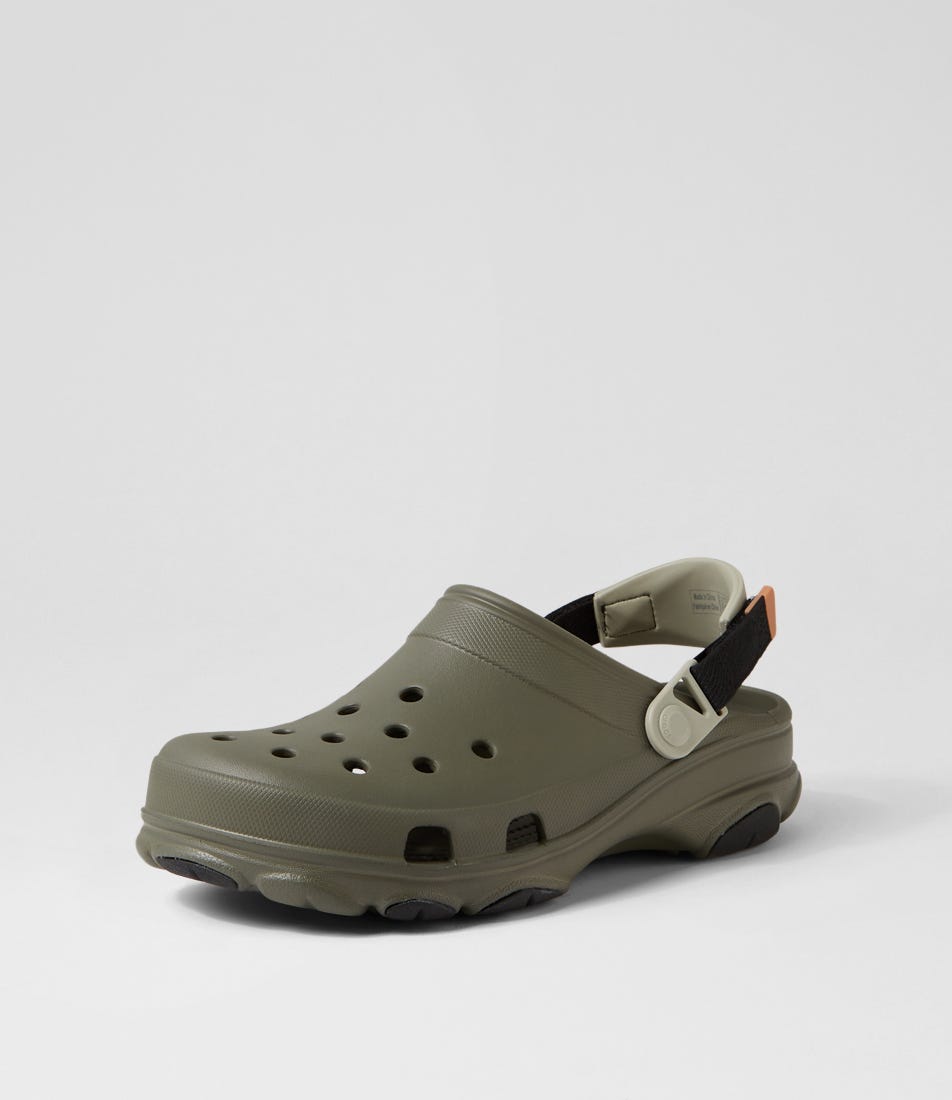 Classic A T M Dusty Olive Multi Croslite Clogs by Crocs Shop
