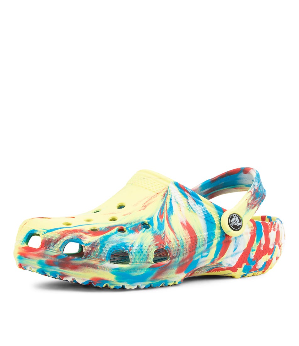 Multi coloured crocs sales