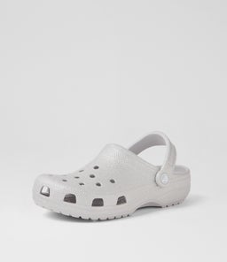 205942 CLASSIC GLITTER CLOG CC SILVER GLITTER CROSLITE