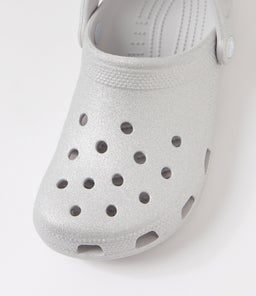 205942 CLASSIC GLITTER CLOG CC SILVER GLITTER CROSLITE