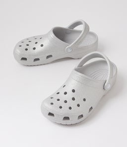 205942 CLASSIC GLITTER CLOG CC SILVER GLITTER CROSLITE