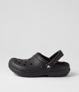 203591 CLASSIC LINED CLOG W CC BLACK BLACK CROSLITE