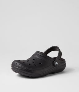 203591 CLASSIC LINED CLOG W CC BLACK BLACK CROSLITE