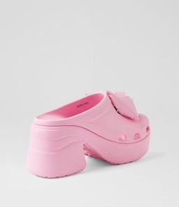 210050 PUFF BOW SIREN CLOG CC PINK TWEED CROSLITE