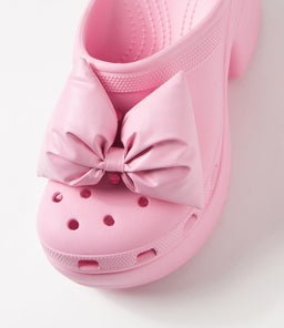 210050 PUFF BOW SIREN CLOG CC PINK TWEED CROSLITE
