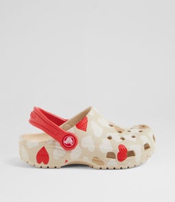 HEART PRINT CLOG TOT CC SANDSTONE MULTI CROSLITE