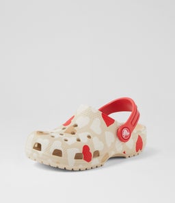 HEART PRINT CLOG TOT CC SANDSTONE MULTI CROSLITE