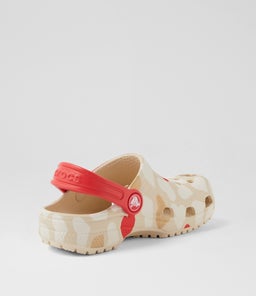 HEART PRINT CLOG TOT CC SANDSTONE MULTI CROSLITE