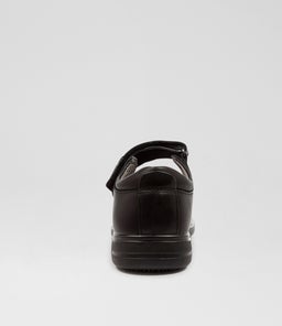 GIGI JNR HALF CF BLACK LEATHER