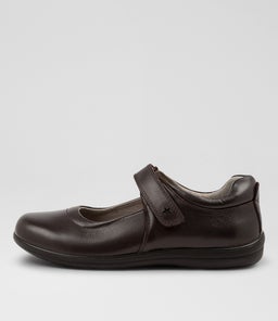 ERIN JNR E CF BROWN LEATHER