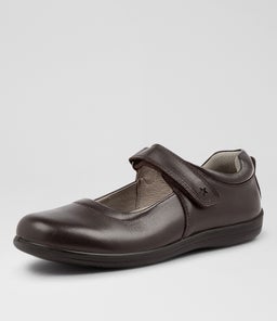 ERIN JNR E CF BROWN LEATHER