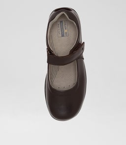 ERIN JNR E CF BROWN LEATHER