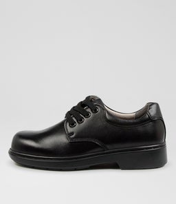 REACT JNR E HALF CF BLACK LEATHER