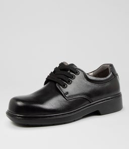 REACT JNR E HALF CF BLACK LEATHER