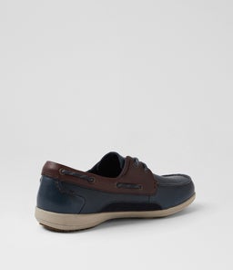 ASKIT CF NAVY BROWN TUMBLE LEATHER