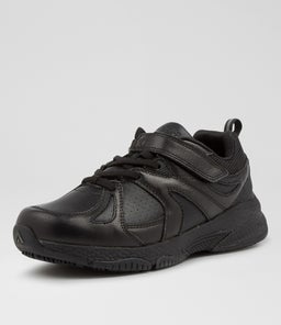 TEMPO JNR ZIP CF BLACK LEATHER