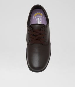 SOLACE JNR CF MATTE BROWN LEATHER