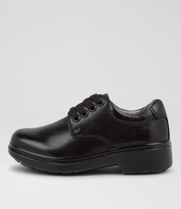 REACT2 JNR E S CF BLACK LEATHER