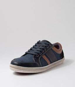 FOULE CF NAVY LEATHER CANVAS