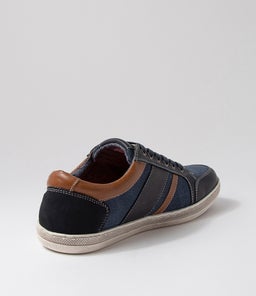 FOULE CF NAVY LEATHER CANVAS