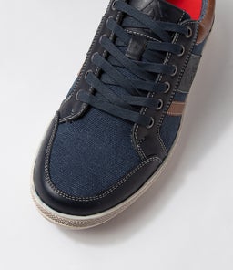 FOULE CF NAVY LEATHER CANVAS
