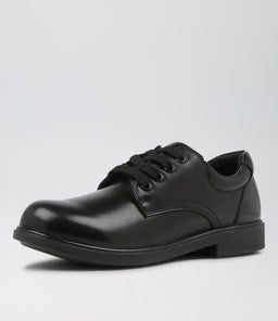 DAZE JNR E LACE SB CF BLACK LEATHER