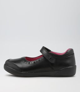 KAYLEY JNR E LOL CF BLACK LEATHER
