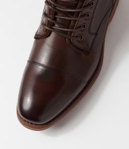 SCOLD CF DARK BROWN PULL UP LEATHER