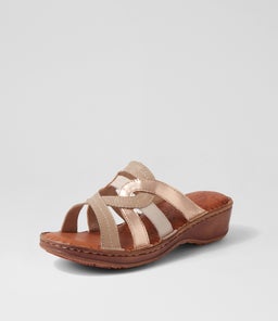 OILA CF TAUPE ROSE GOLD LEATHER