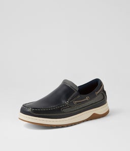 GULLY CF NAVY PULL UP LEATHER