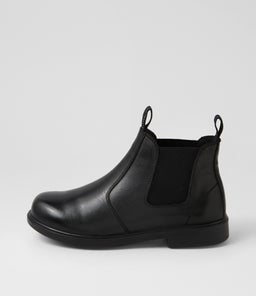 DYLAN JNR E CF BLACK LEATHER