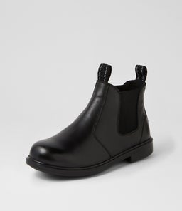 DYLAN JNR E CF BLACK LEATHER