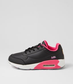 MIMI JNR LACE LOL CF BLACK LEATHER