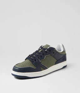 RETRO CF NAVY GREEN LEATHER