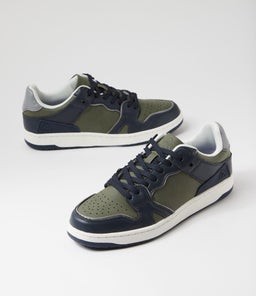 RETRO CF NAVY GREEN LEATHER