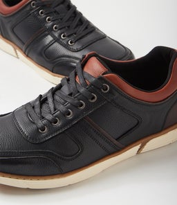 KEWS CF BLACK TUMBLE LEATHER
