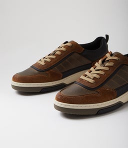 BENSO CF BROWN BLACK LEATHER