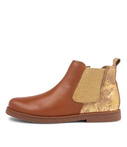 202916 CHELSEA II JNR CK TAN GOLD DISTRESS LEATHER SYNTHETIC