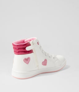 203246 DIZZY HI JNR CK WHITE GLITTER MULTI SMOOTH